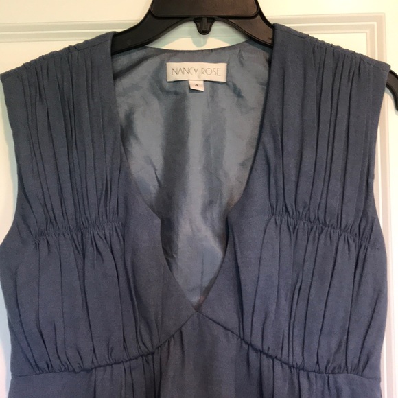 Dusty Blue Nancy Rose Dress - Picture 2 of 3